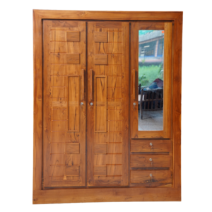 Contemporary mirrored wardrobe with ample storage by AK Furniture