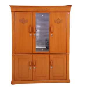 Luxury solid wood wardrobe with intricate carvings by AK Furniture