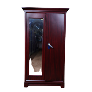 Compact double door wardrobe with mirror a contemporary design by AK Furniture
